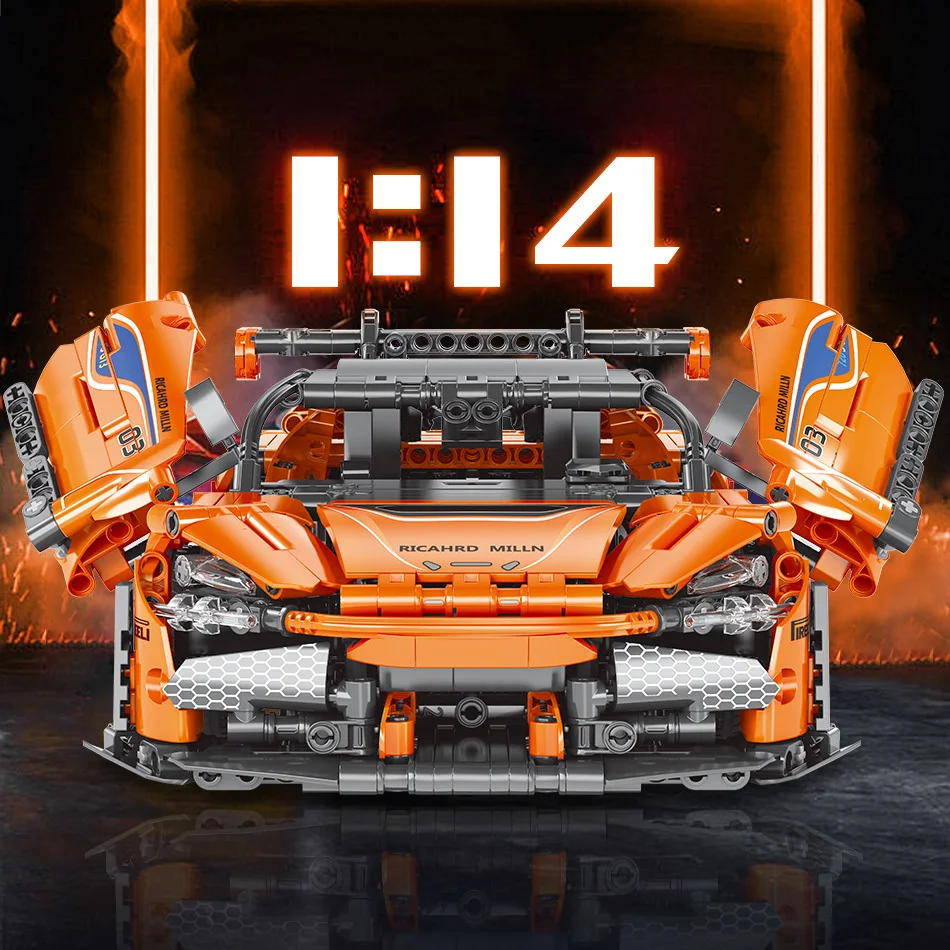 Technical Building Block 1:14 Scale Dream P1 Rc Super Sport Car Model Radio 2.4ghz Remote Control Vehicle Brick Supercar Toys