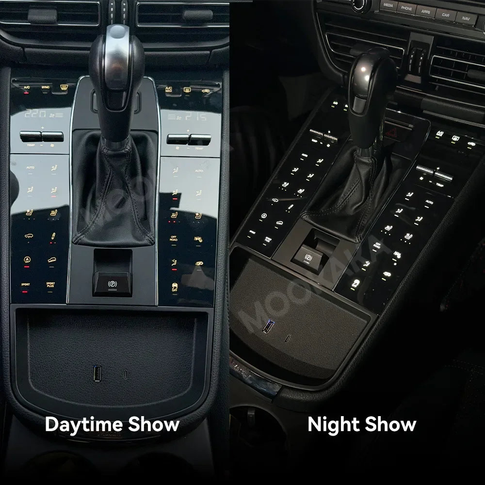 X MOOKAKA Console di Alta Qualità Box Bracciolo Centrale Per Porsche Macan 2013-2021 Auto Console Centrale Digitale Auto Sella Interna