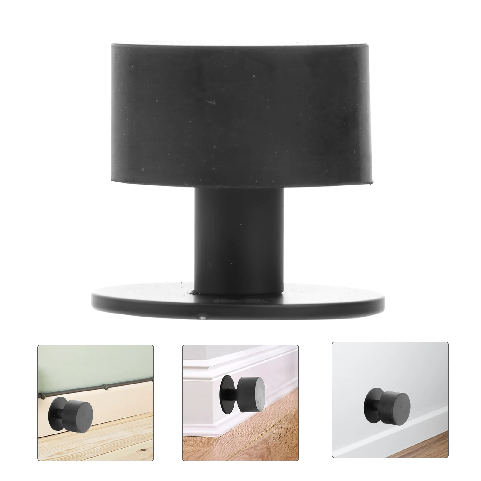 

1 set 1 Set Door Stopper Silent Anti-Collision Wall Mount Buffer Stainless Steel Door Holder For Wood Tile Carpet Floor