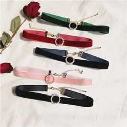 Vintage Pearl Velvet Chokers Necklaces for Women Girls Cute Retro Geometric Heart Collar Necklace Fashion Jewelry Wholesale Gift