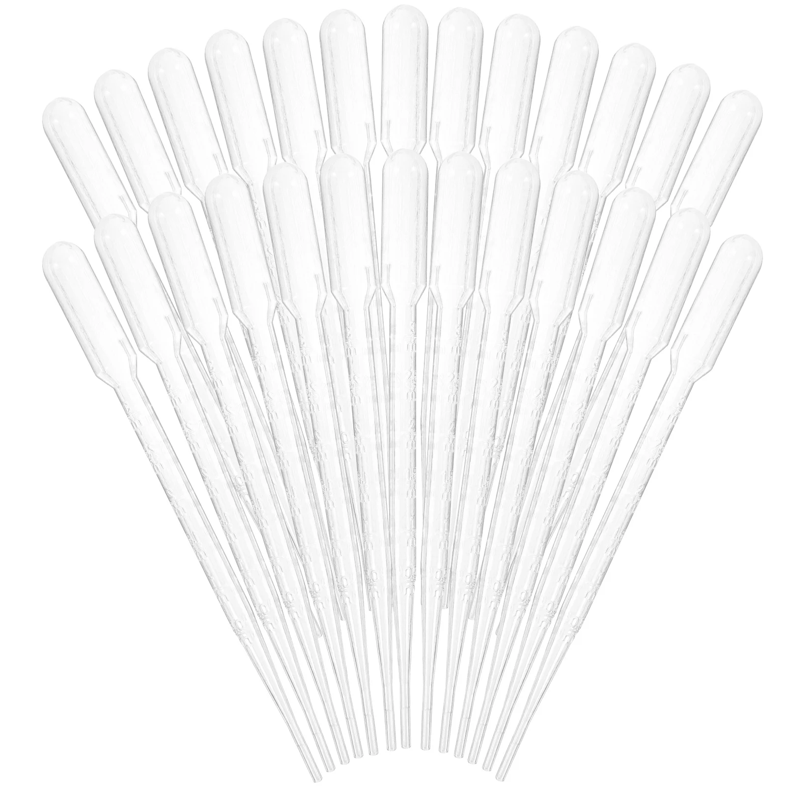 

100pcs 3ML Plastic Transfer Pipette Washable Pasteur Pipettes Measuring Pipettors Disposable Dropper for Mixing Acrylic Paints a