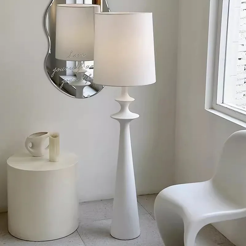 

Modern floor lamp living room Nordic cream wabi wind sofa side design simple bedroom bedside vertical lamp