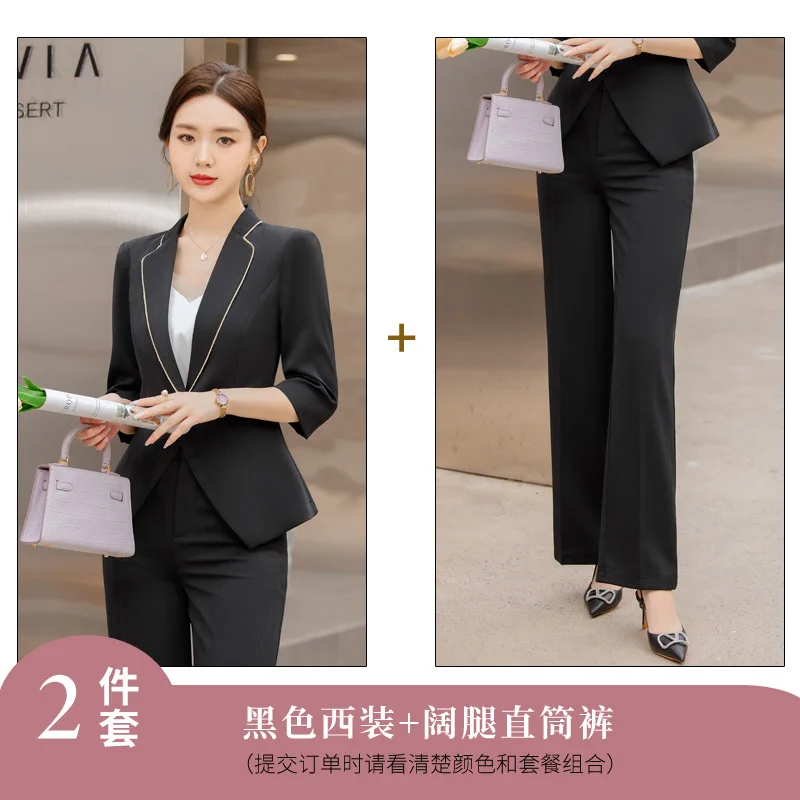 Pink Cotton Women Suits Set 2 Piece Blazer+Pants Female Formal Office Lady Business Work Wear Wedding Coat Prom Dress Jacket