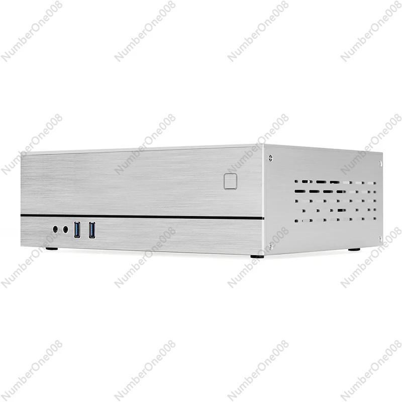 

XQBOX A02 Aluminum Shell Iron Frame Chassis, HTPC Horizontal ITX Mini Small Chassis Half Height Graphics Card