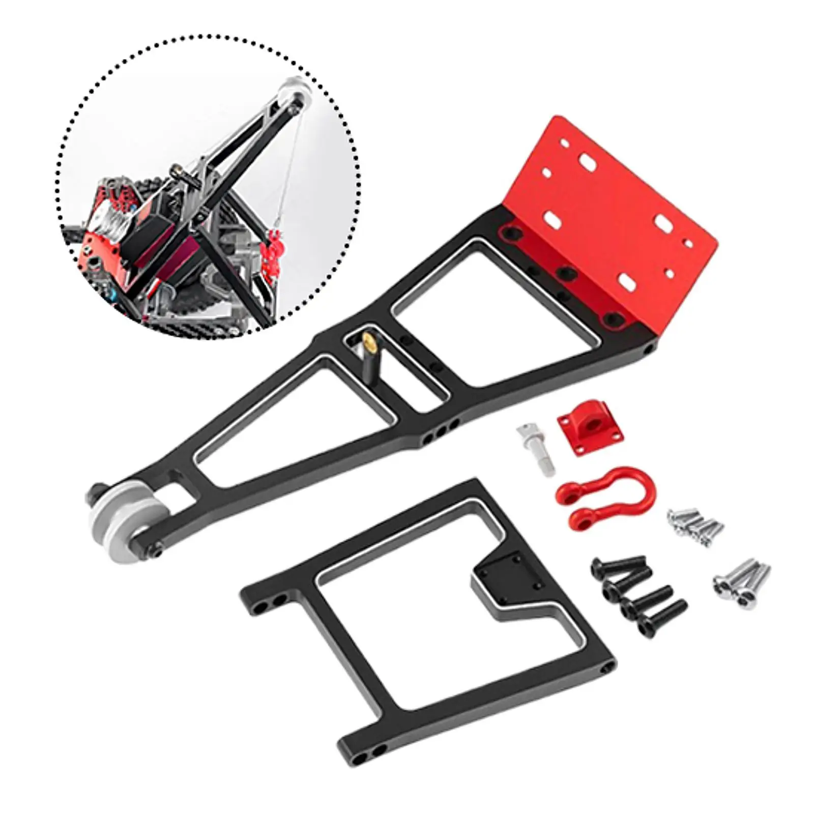 

1/10 Scale RC Truck and Tow Build Kit for 1/10 RC Crawler and Trailer Alluminum Alloy Updates Chassis Frame DIY Parts Updates