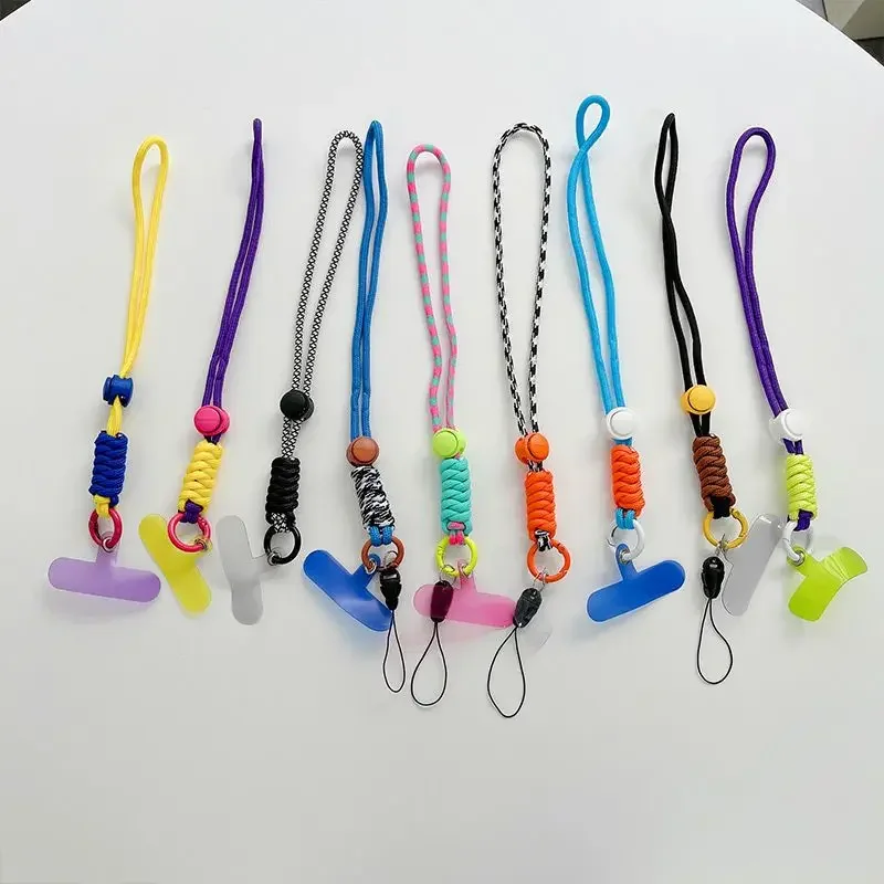 Universal Braided Mobile Phone Lanyard Strap Hanging Chain Ring Cord with Patch Wrist Strap for Cell Phone Case Rope Keychain image 5