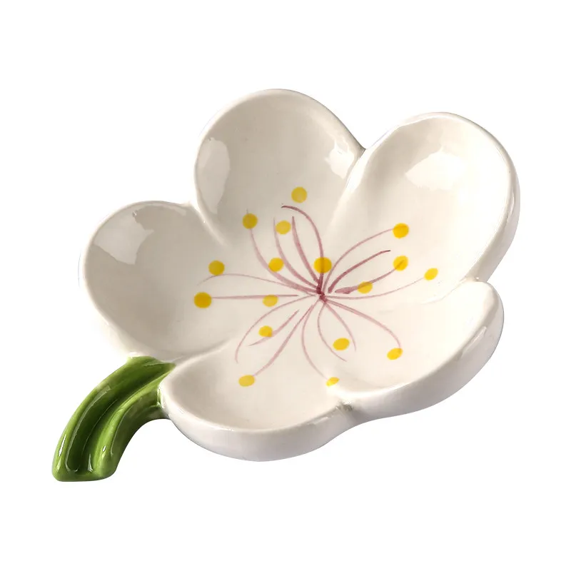 

LTT Ceramic Soap Box Cute Soap Dish Household Wash Table Creative Drain Soap Holder