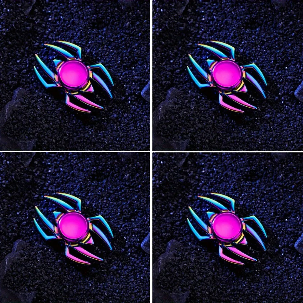 الملونة المعادن العنكبوت على شكل المعادن EDC اليد سبينر لعبة تململ الحسية للأعمار 3 + الإصبع الدوران المضادة للقلق الاطفال ألعاب جنسية #6