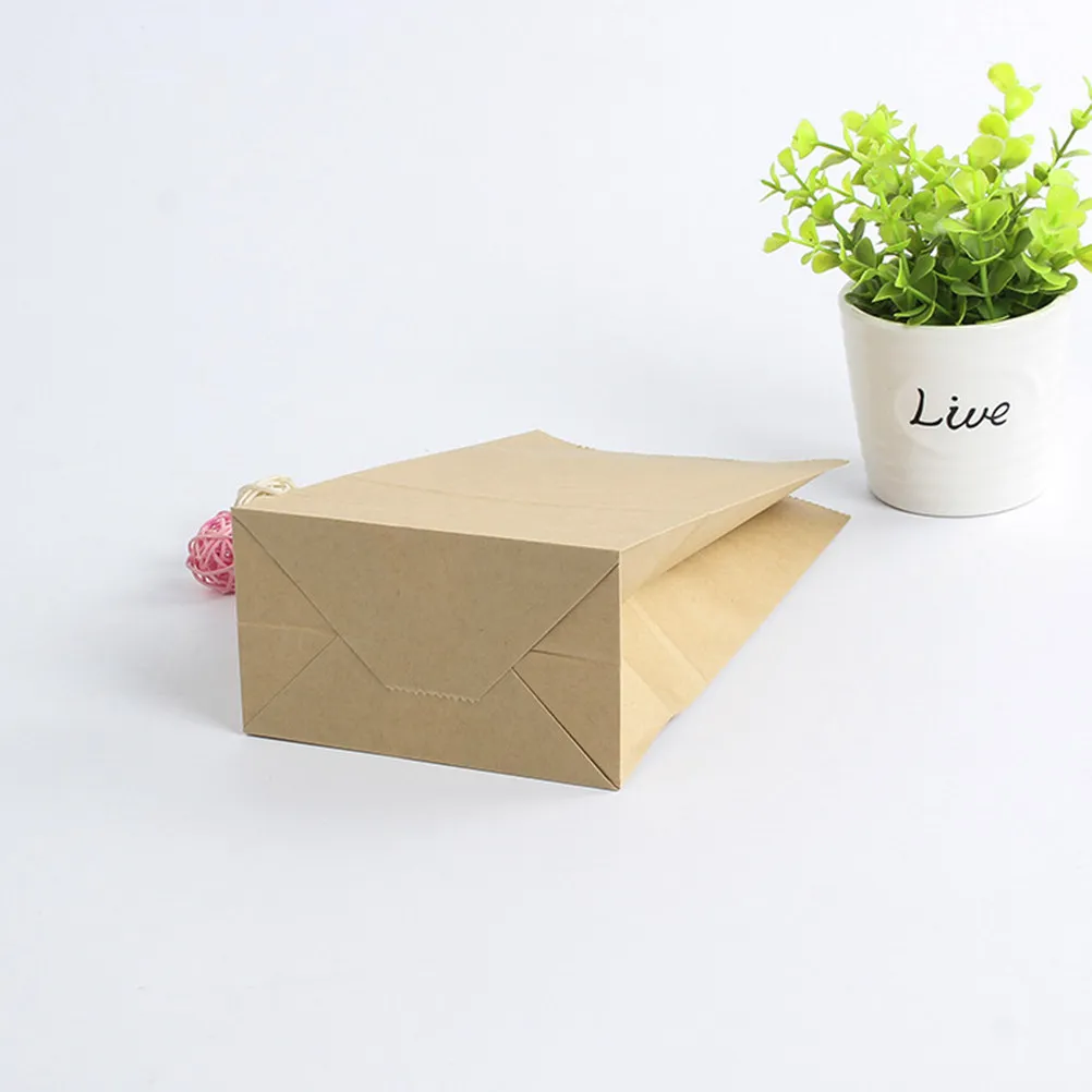 50Pcs Sturdy Wine Packing Bags Kraft Paper Gift Bags for Liquor Bottles Outdoor Parties Baking Use Housewarming