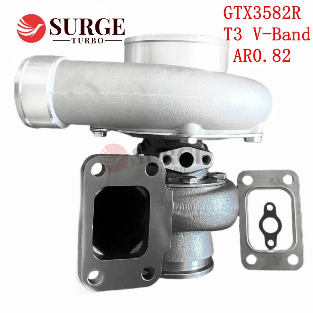 

MFS Gen2 GTX3582R Turbocharger T3 V-Band 0.82AR 856801-5068S 740902-0011 Turbine GTX3582 Dual Ceramic Ball Bearing GT35 GTX35R