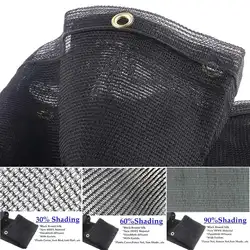 30~90% Anti-UV Black Round Silk Sun Shade Net Garden Plants Flower Cover Terrace Balcony Privacy Screen Netting With Eyelets