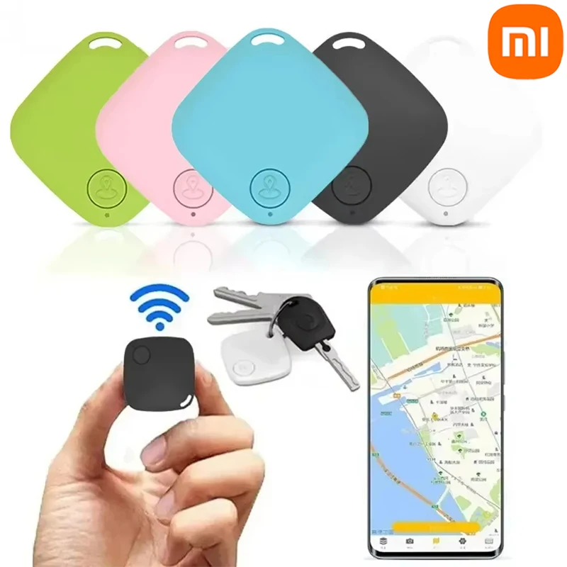 Xiaomi mini bluetooth 5.0 rastreador dispositivo antiperdido redondo pet crianças saco carteira rastreamento localizador inteligente etiqueta de ar