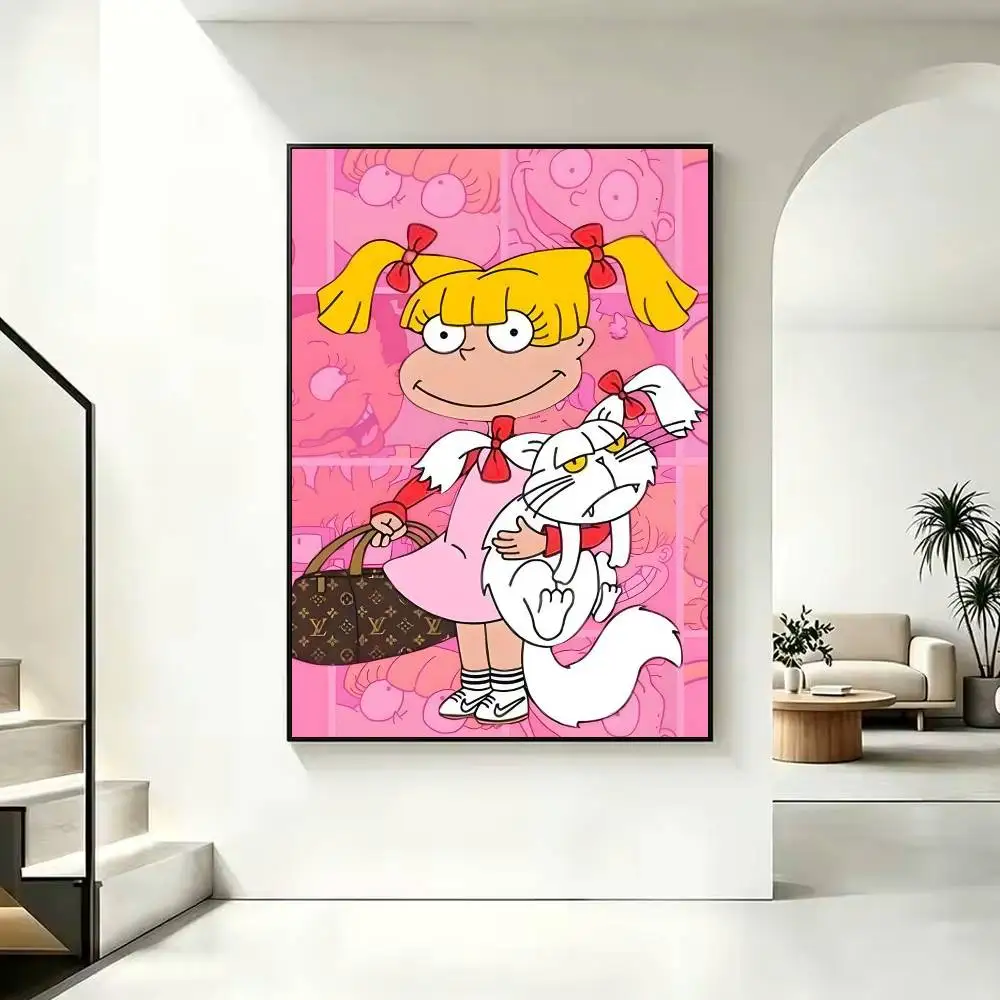 A-Angelica Pickles Rugrats Poster High Quality Dorm Living Room Aesthetic Wall Decoration Painting Stickers Gift