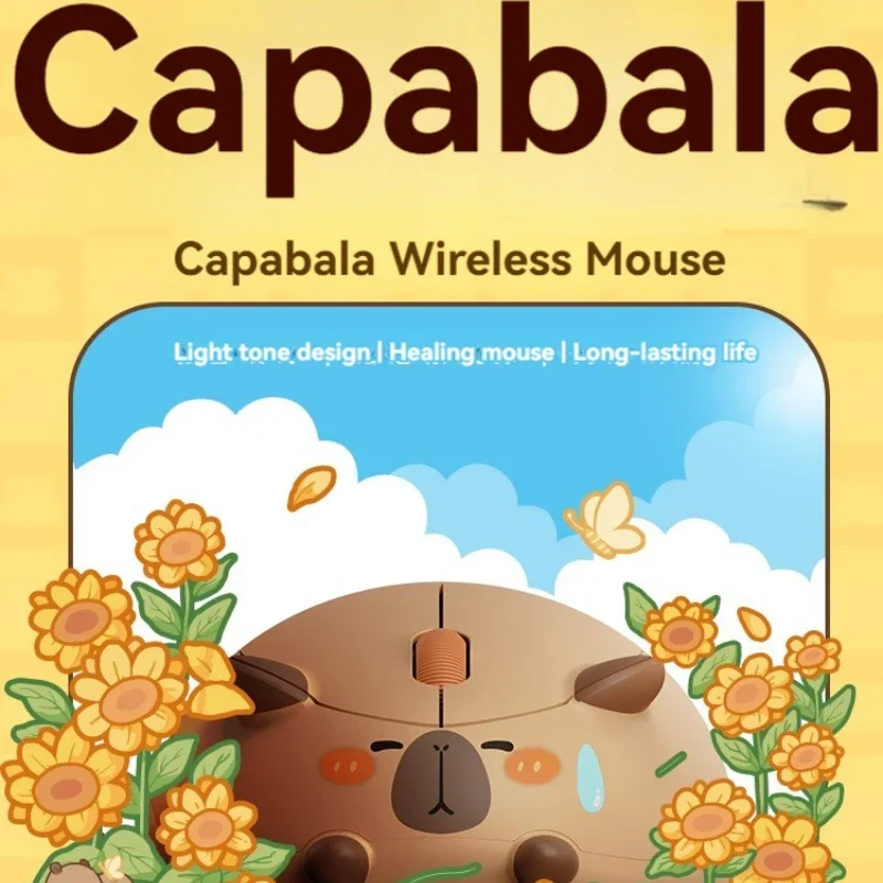 

Capybara 2.4g Wireless Mouse Mute Long Endurance Mouse Portable Cute Mouse for Office Laptop/computer Girls Gift