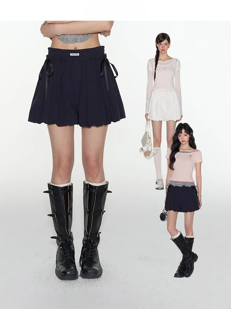 

NAPSNAPS Sweet Lantern Skirt Pants, женские весенне-летние новые юбки-шорты с эластичным поясом и цветочным принтом, маленький размер