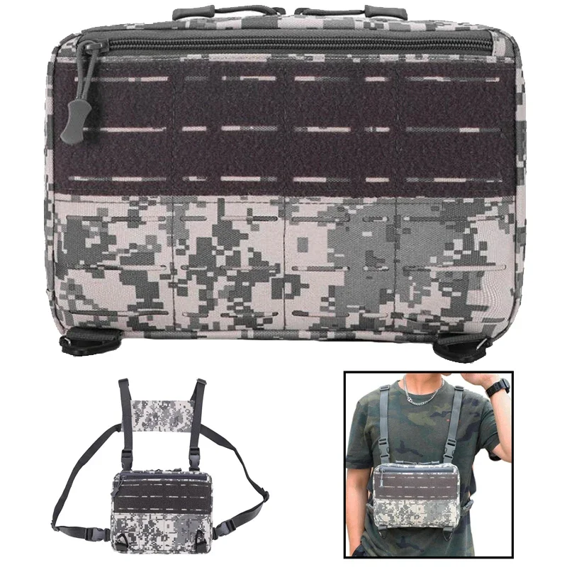 

Camouflage Chest Rig Pack Tactical Vest Military Men Hunting CS Wargame Airsoft Sport Vest Molle System Bag 600D Oxford