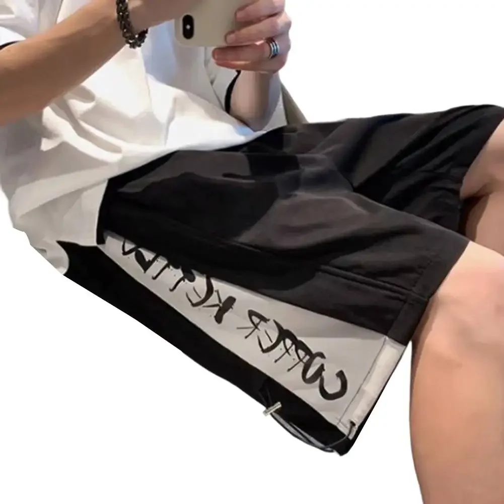 Drawstring Shorts Elastic Waist Pants Sporting Events Comfortable Summer Shorts For Men 95 Polyester 5 Spandex