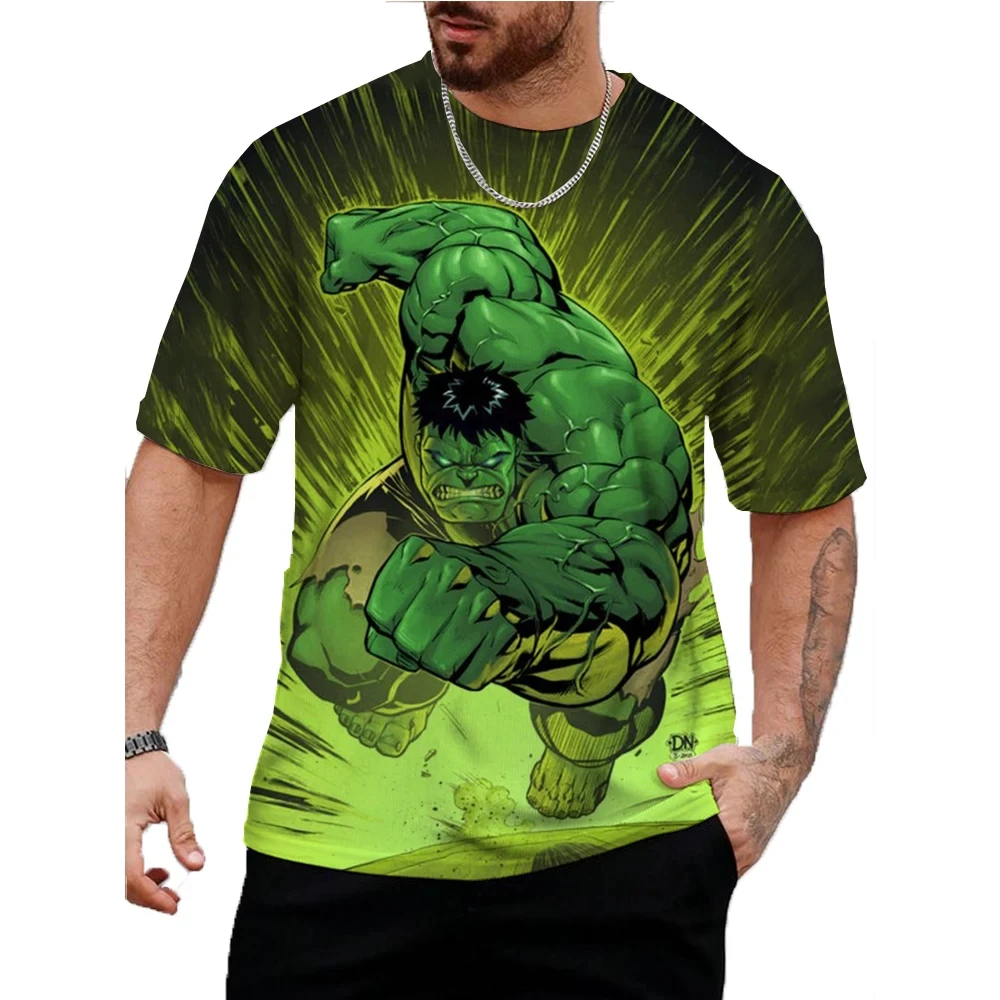 

Summer Men's New Hulk 3D Cartoon Printed T-Shirt Short Sleeve Oversized Men's T-Shirt Fashionable Loose Men's Wear