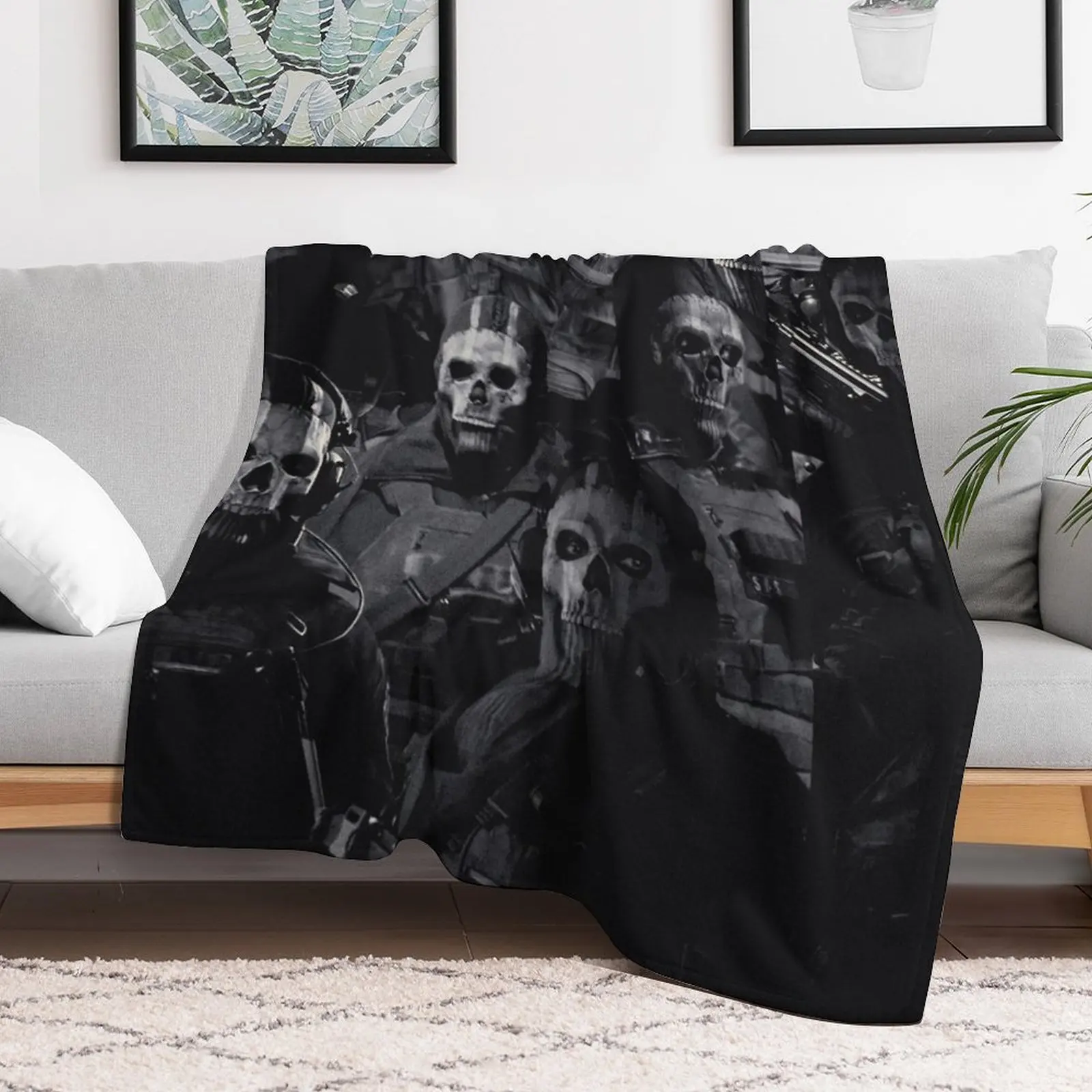 Simon Ghost Riley Throw Blanket Warm Comfortable Blanket for Office Napping