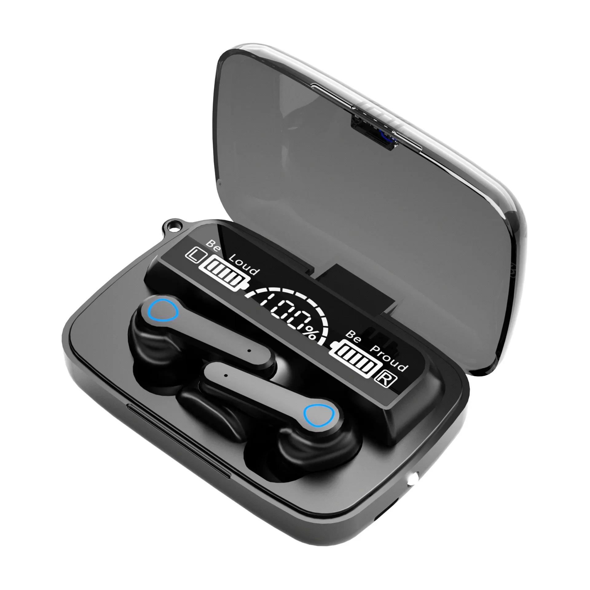 Zllmhy led display digital inteligente fones de ouvido bluetooth m19 no ouvido ultra longa resistência jogos sem fio bluetooth