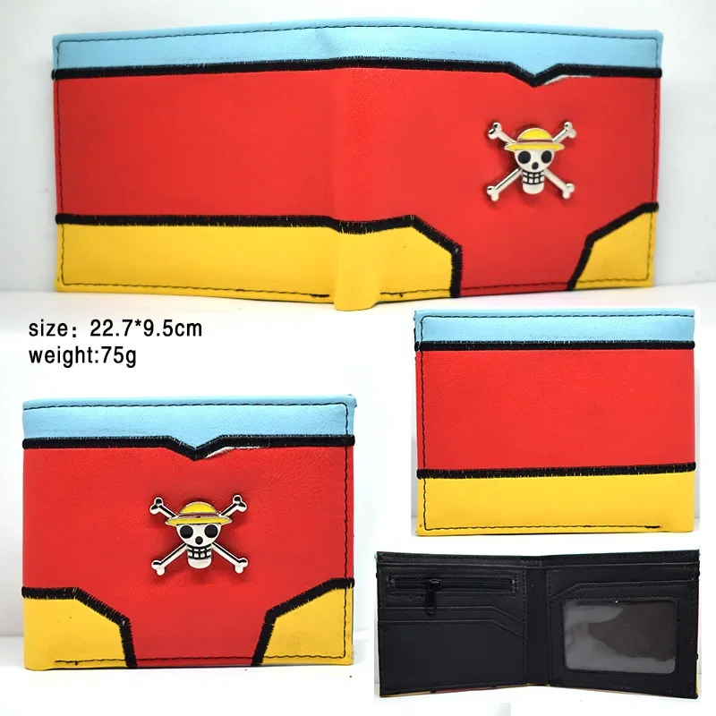 One Piece Luffy Wallet Cartoon Roronoa Zoro Figures Cosplay Men Women PU Coin Purse Card Holder Wallet for Children Boys Gift