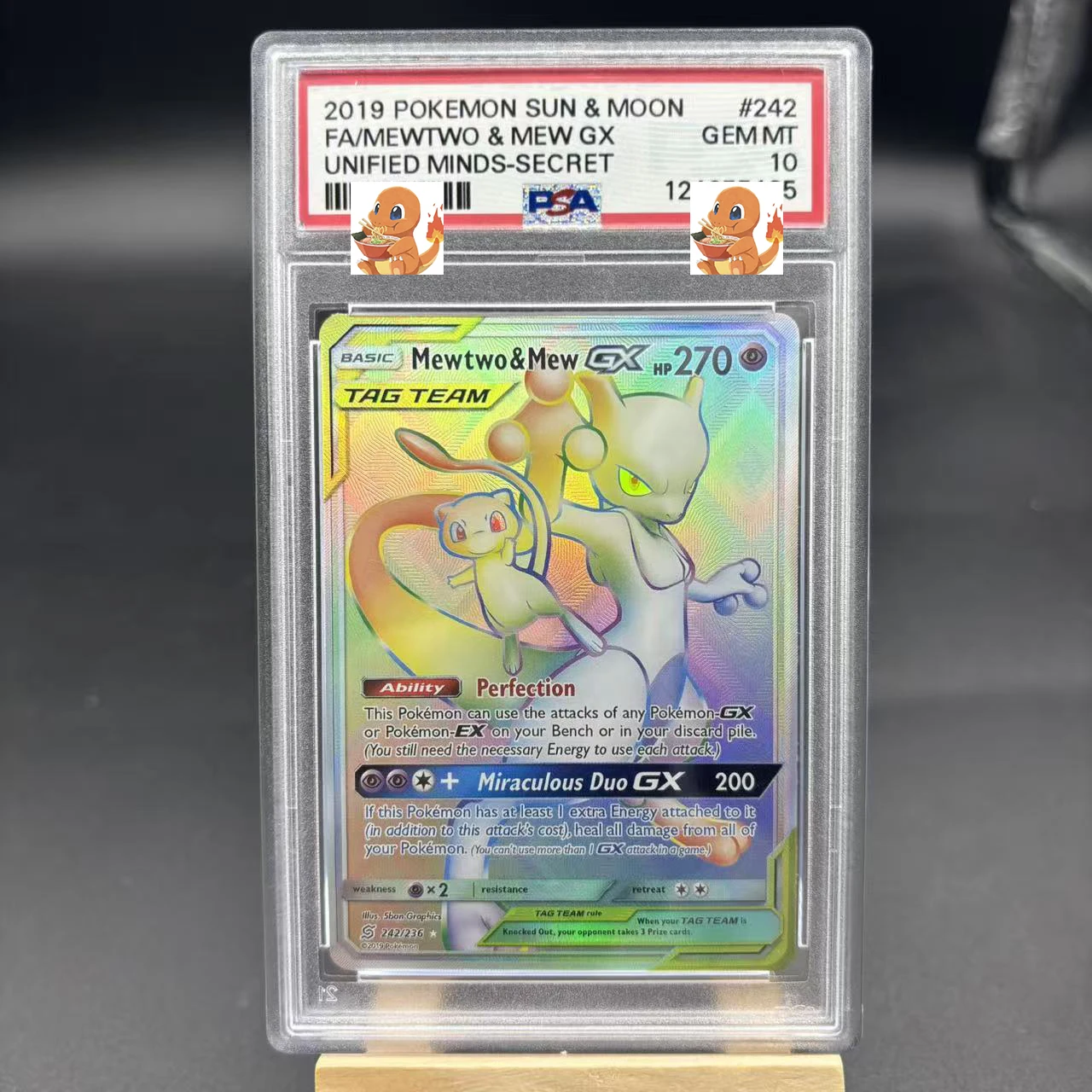 لتقوم بها بنفسك 1 قطعة البوكيمون PTCG Psa Mewtwo & Mew GX التحكم الذاتي جمع التوقيع التداول بطاقة فلاش أنيمي الكرتون هدية #1