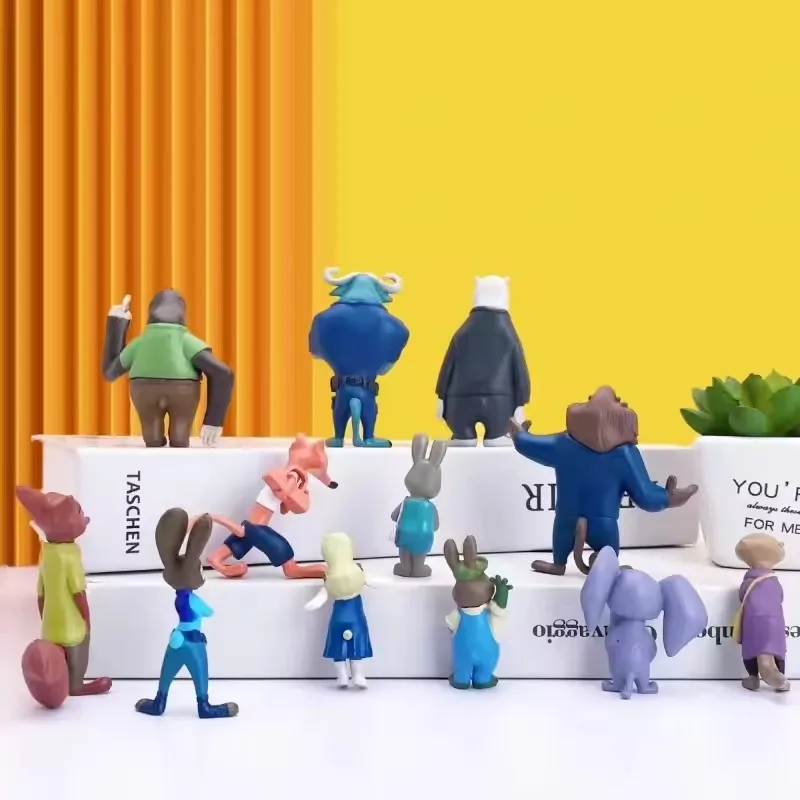 2026 12 قطعة/المجموعة ديزني Zootopia الحيوانات ألعاب شخصيات الحركة أرنب جودي هوبس الثعلب نيك وايلد فيلم الاطفال هدية جمع أرقام
