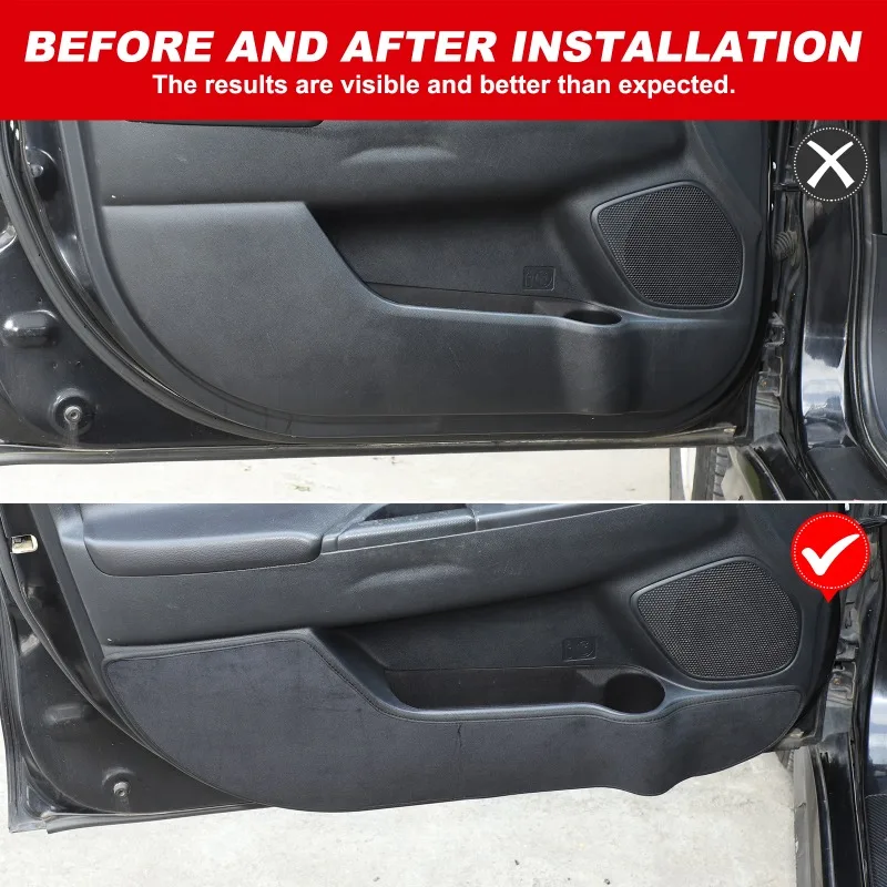 Protector de Umbral de Puerta de Terciopelo, Alfombrillas Antisuciedad para Puerta, Protectores de Patadas para Mitsubishi ASX 2011-2018/ Eclipse 2006-2011, Accesorios Interiores para Automóvil