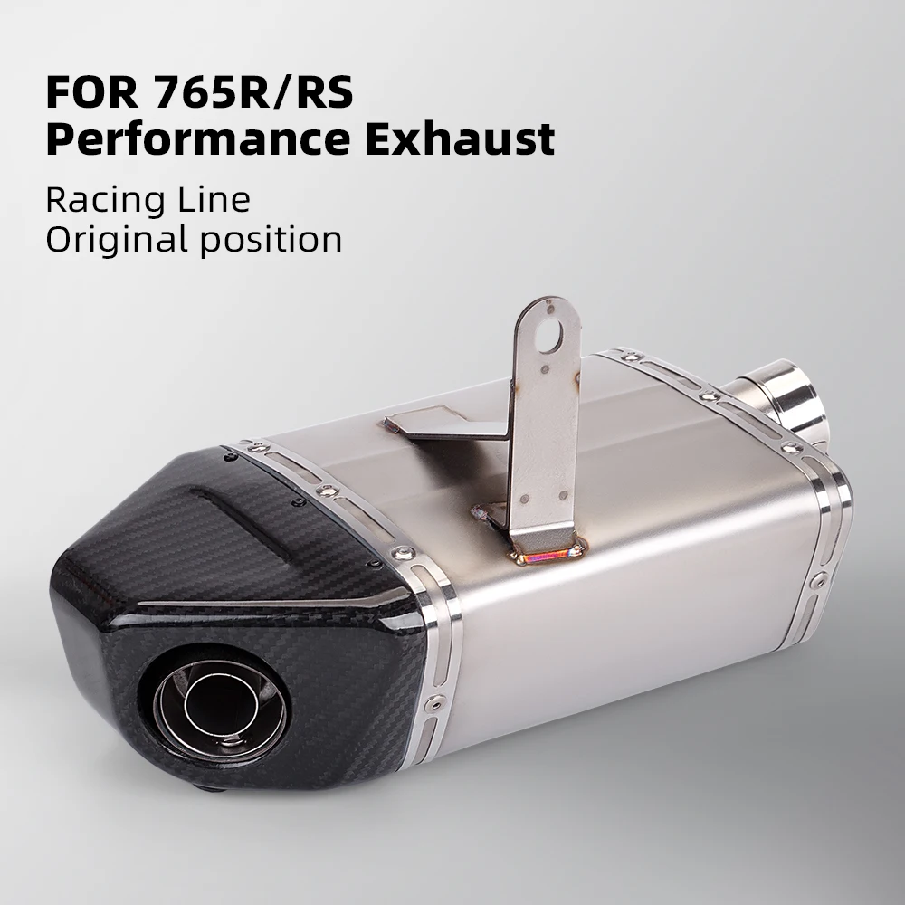 FOR 765RS 765RR 765R Stainless Steel Exhaust Bottom Exhaust Box End System Muffler