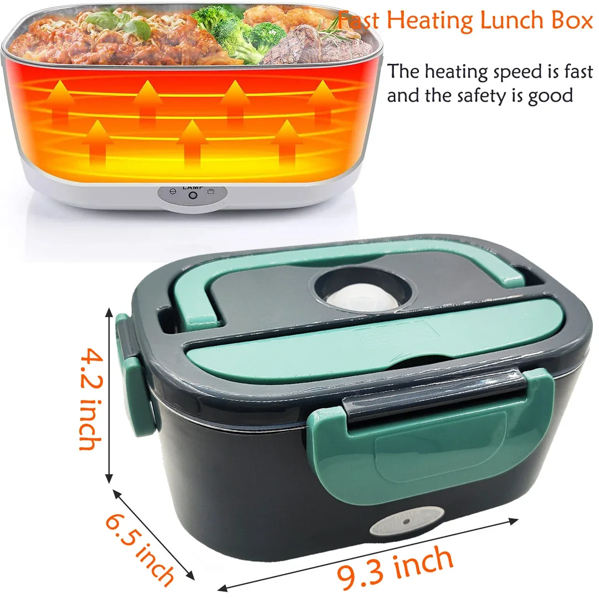 Electric Heating Lunch Box for Car 12V Truck 24V 110V 220V US EU PLUS Lunchbox Heated Lunch Container for Food Warmer