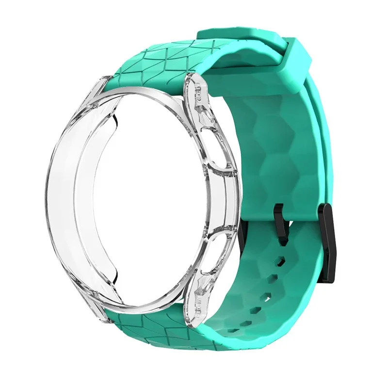 Силиконовый ремешок и чехол для Samsung Galaxy Watch 6 5 4 44 мм 40 мм 42 мм 46 мм, браслет с рисунком футбольного мяча 20 мм 22 мм, Watch 6Classic 43 47 мм