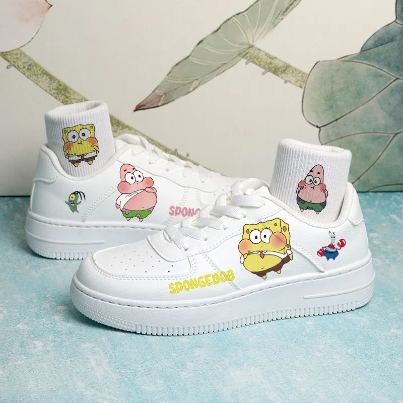 Spring and Autumn Breathable Sneakers SpongeBob SquarePants Patrick Star Student Board Shoes Women's Casual Shoes