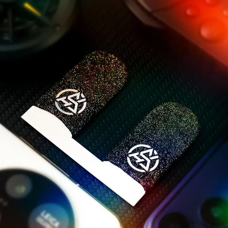 M5TD 2Pcs Anti Sweat Touchable Screen Finger Sleeves For Professional Gamer And Daily