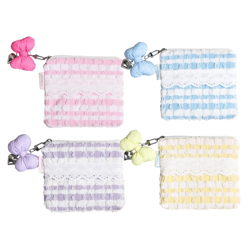 

H3CB Современная мягкая косметичка с кружевной отделкой Современный кошелек для монет в корейском стиле Косметичка в облачном