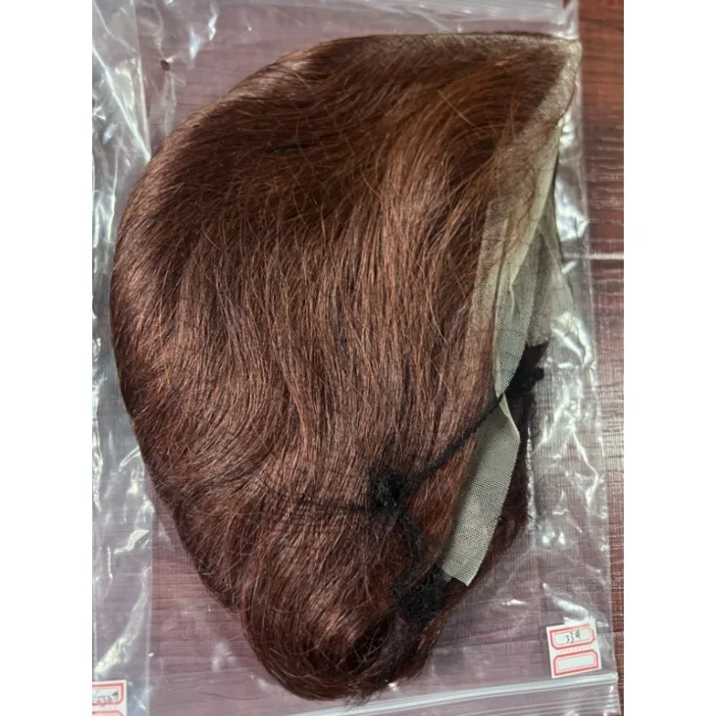 8 Zoll 12A Echthaar 13x4 Lace Frontal Perücke aus Virgin Remy Echthaar, von Ohr zu Ohr, Pixie Cut, kurze, glatte Perücke für den täglichen Gebrauch von Frauen. – Detail 9