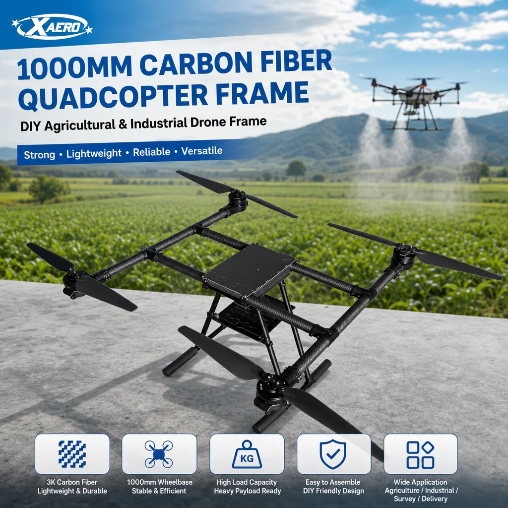 

XAERO DIY 1000mm Carbon Fiber Quadcopter Frame for Agricultural Industrial Drone UAV