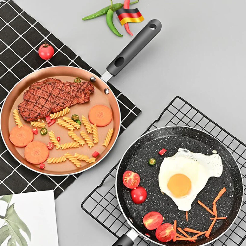 Maifan Stone Pan Halberd Pot Frying Steak Pancake With Handle Non-stick Sturdy Fryer Saucepan Wok Baking For Flat Skillet