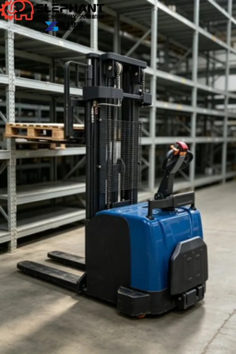1Ton 1.5Ton 2Ton Electric Pallet Stacking Machine, CE Certified Equipment With 3m-4m Lifting Height Factory Direct Wholesale