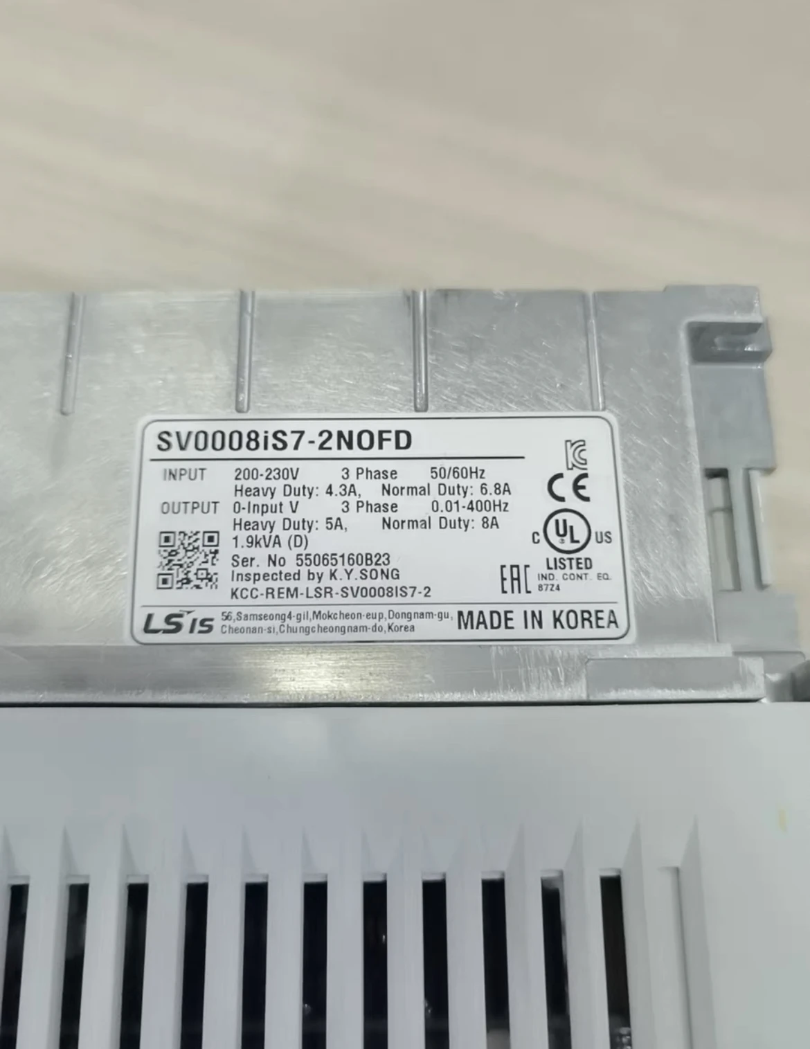 Inversor usado SV0008iS7-2NOFD prueba OK