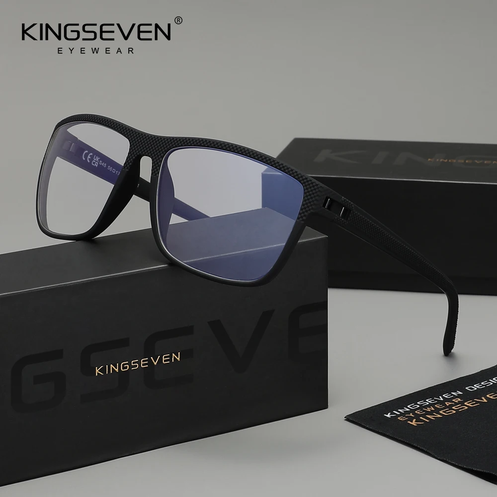 

KINGSEVEN Blue Light Blocking Glasses Men/Women Phone Computer Eyewear Rectangle Anti-Blue Glasses