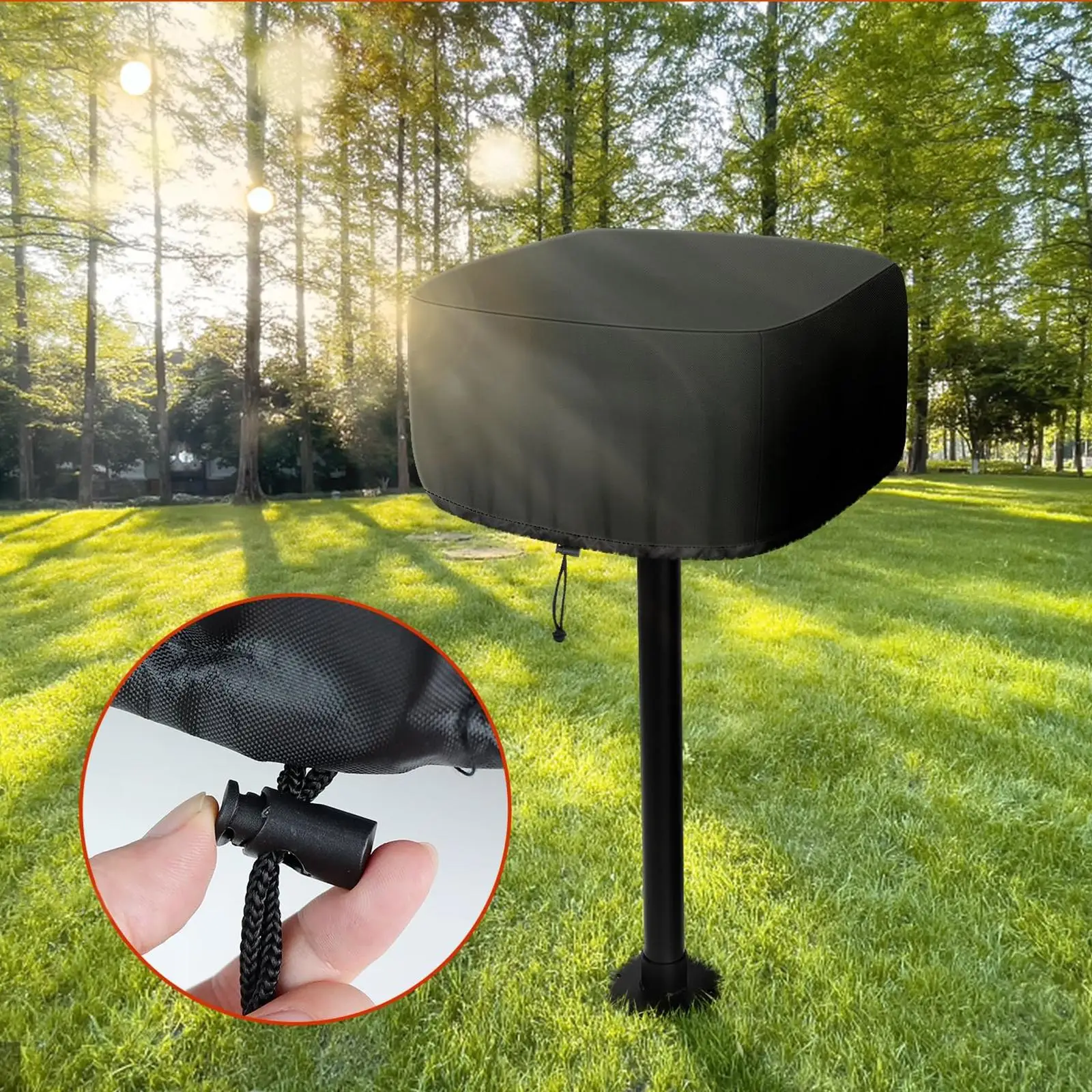 Outdoor Grill Cover Tear Resistant Dustproof BBQ Machine Protector Barbeque Cover for Charcoal Gas Grill