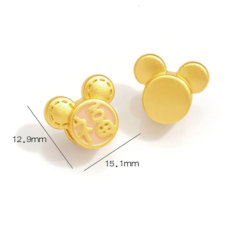 1pc New Drip Oil Cute Pink Animal Charms Mickey Love Bead DIY Jewelry Making Necklace Bracelet Keychain Hair Accessory Wholesale