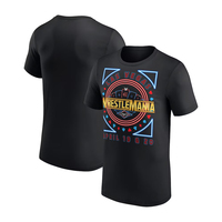 Men's Black WrestleMania 41 Logo Box T-shirt 2025 New Street Casual Sports Gym Quick Dry Breathable Fashion WWE Men's T-shirt