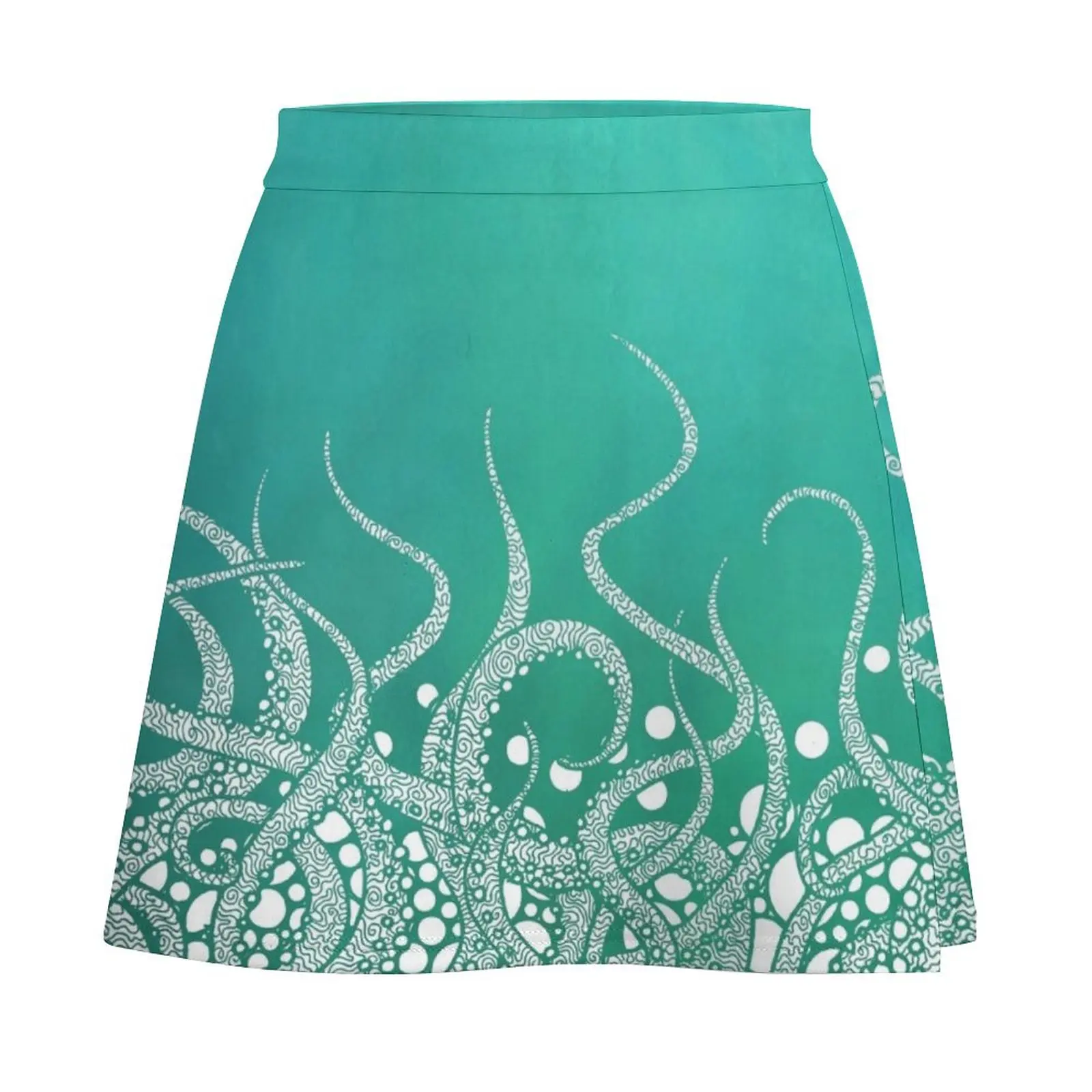 Turquoise Tentacles Mini Skirt women's summer dress 2025 90s vintage clothes Mini Skirt