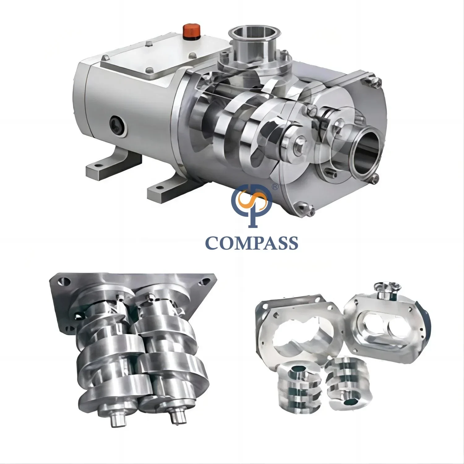 

Compass Designed high quality hygienic Stainless steel SS316L twin screw pump for peanut butter and jam