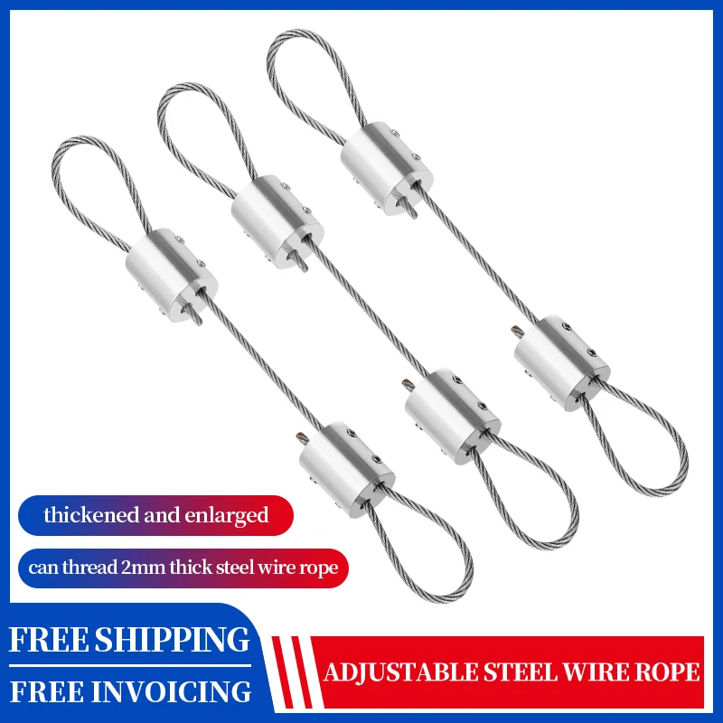 2mm stainless steel cable, adjustable steel cable, adjustable clamps at both ends suitable for hanging pictures/potted plants