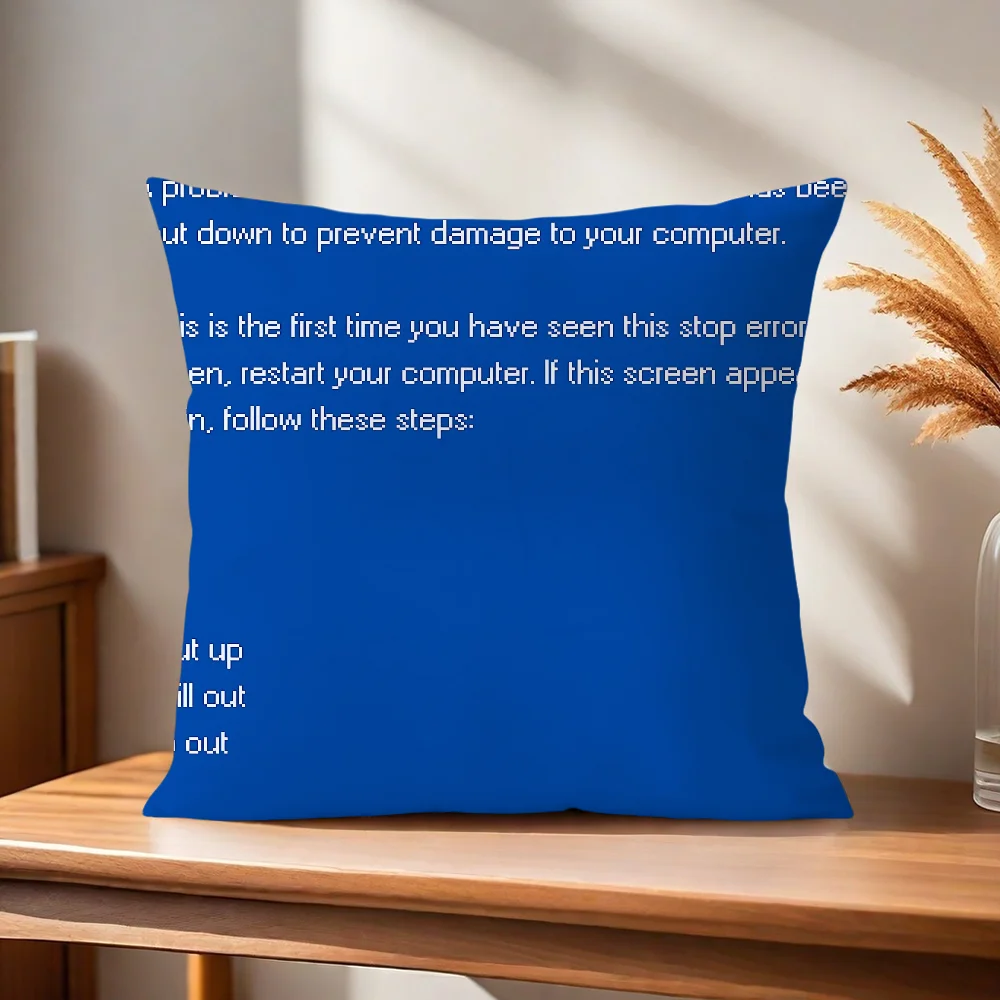 Windows XP Blue Screen Of Death BSOD Kissenbezug Kissenhülle für Zuhause, Sofa, Wohnzimmer, Büro, Café, Auto – Detail 6