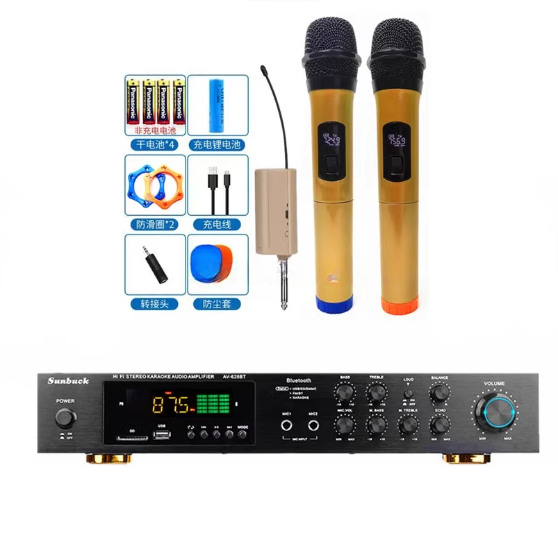 

AV-628BT263 Household 5-channel audio power amplifier Customized 110V American and European Bluetooth Karaoke power amplifier