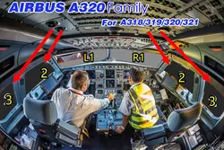 Juego de parasol para ventanas de cabina de Airbus A320, 321, 319, simulador de sombrilla, materiales ignífugos especiales