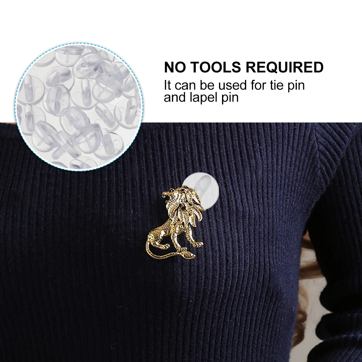 

200pcs Butterfly Locking Pin Adjustable Pin Backs Rubber Safety Clasp Clutch Brooch Buckles Tie Tacks Badges Backing